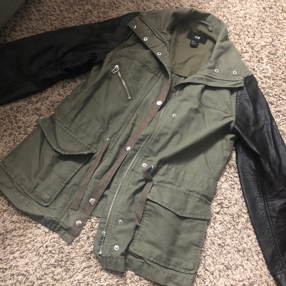 Olive green & black jacket